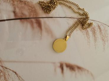 Edelstahlkette " my dance area " Gold